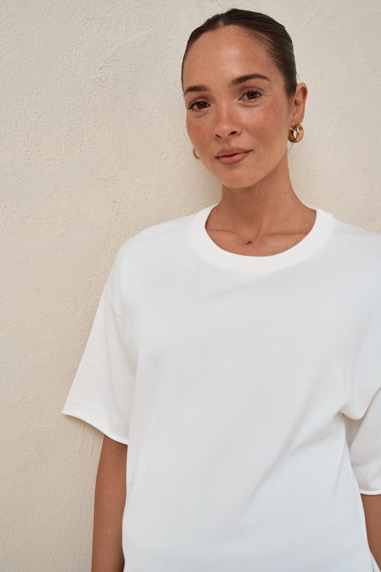 Cloud Nine Knit Tee - Ivory