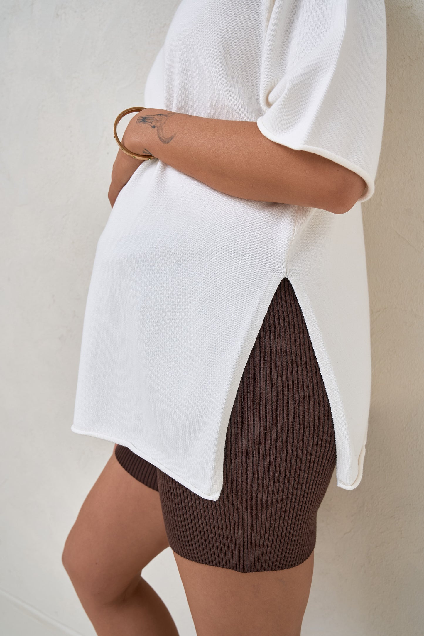 Cloud Nine Knit Tee - Ivory