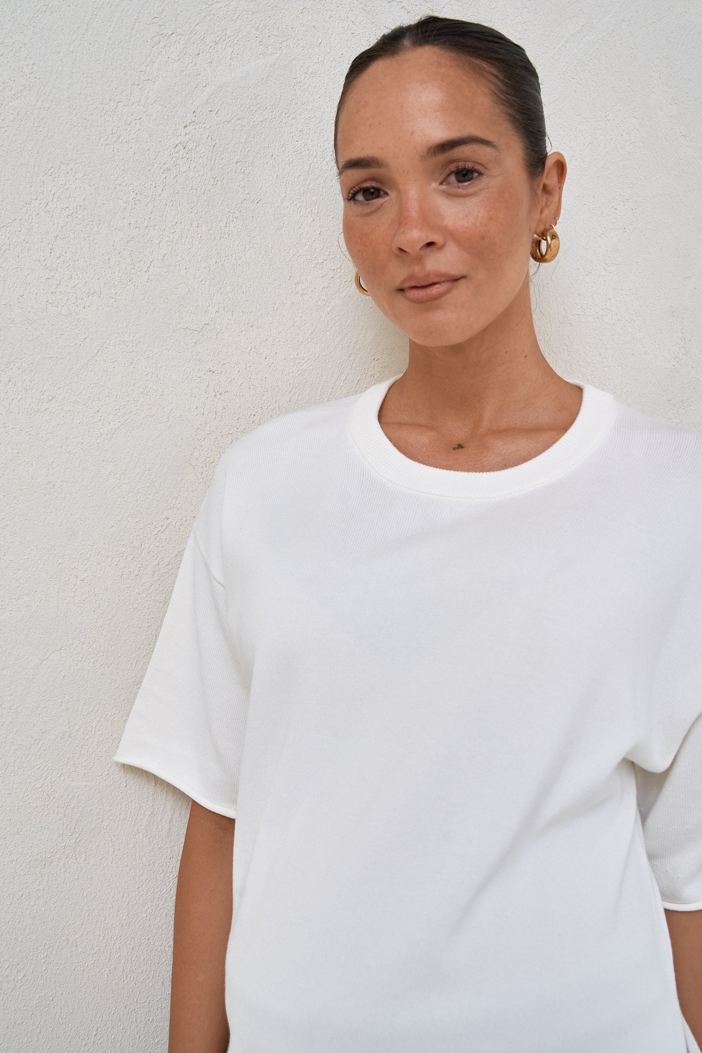 Cloud Nine Knit Tee - Ivory