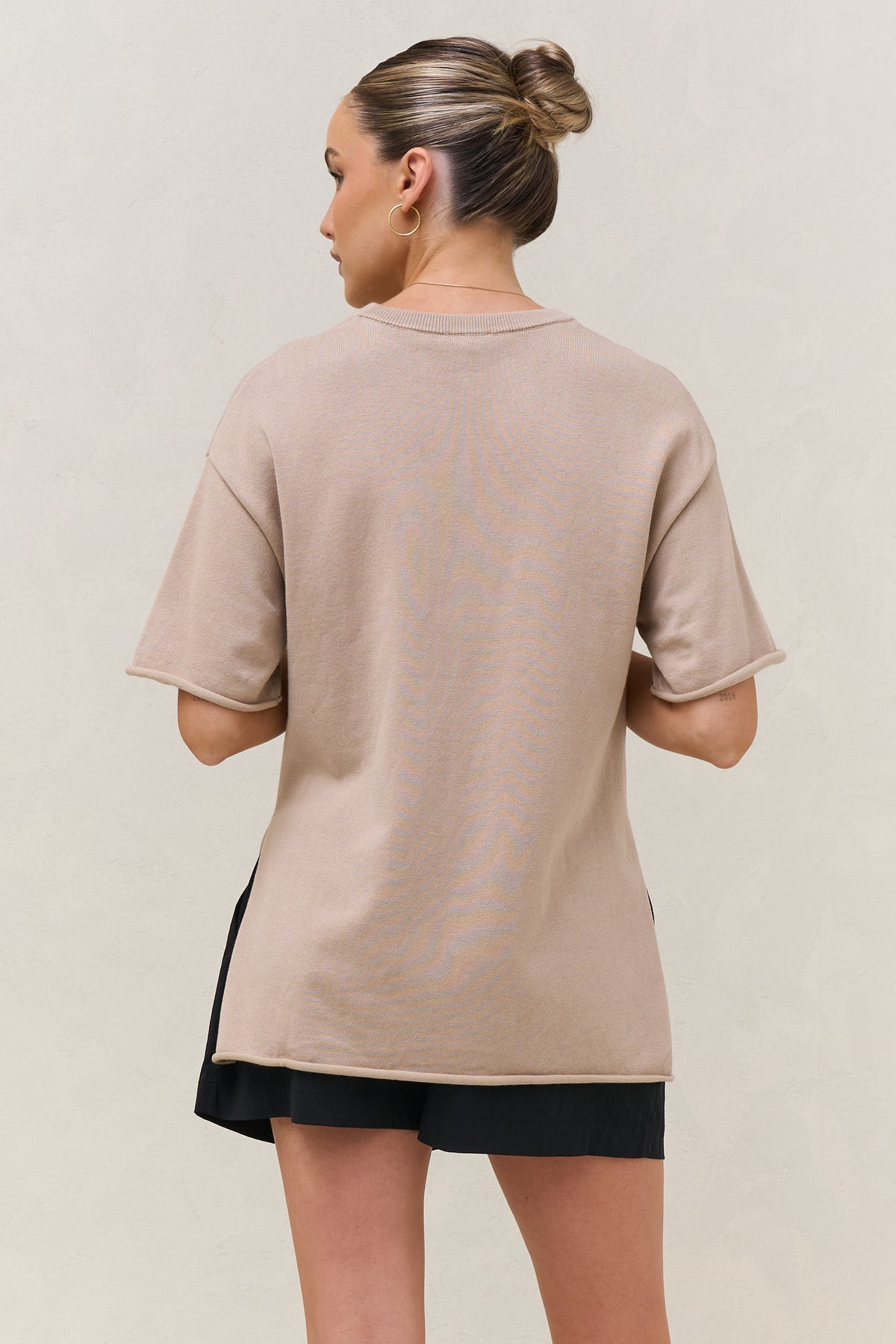 Cloud Nine Knit Tee - Oatmeal
