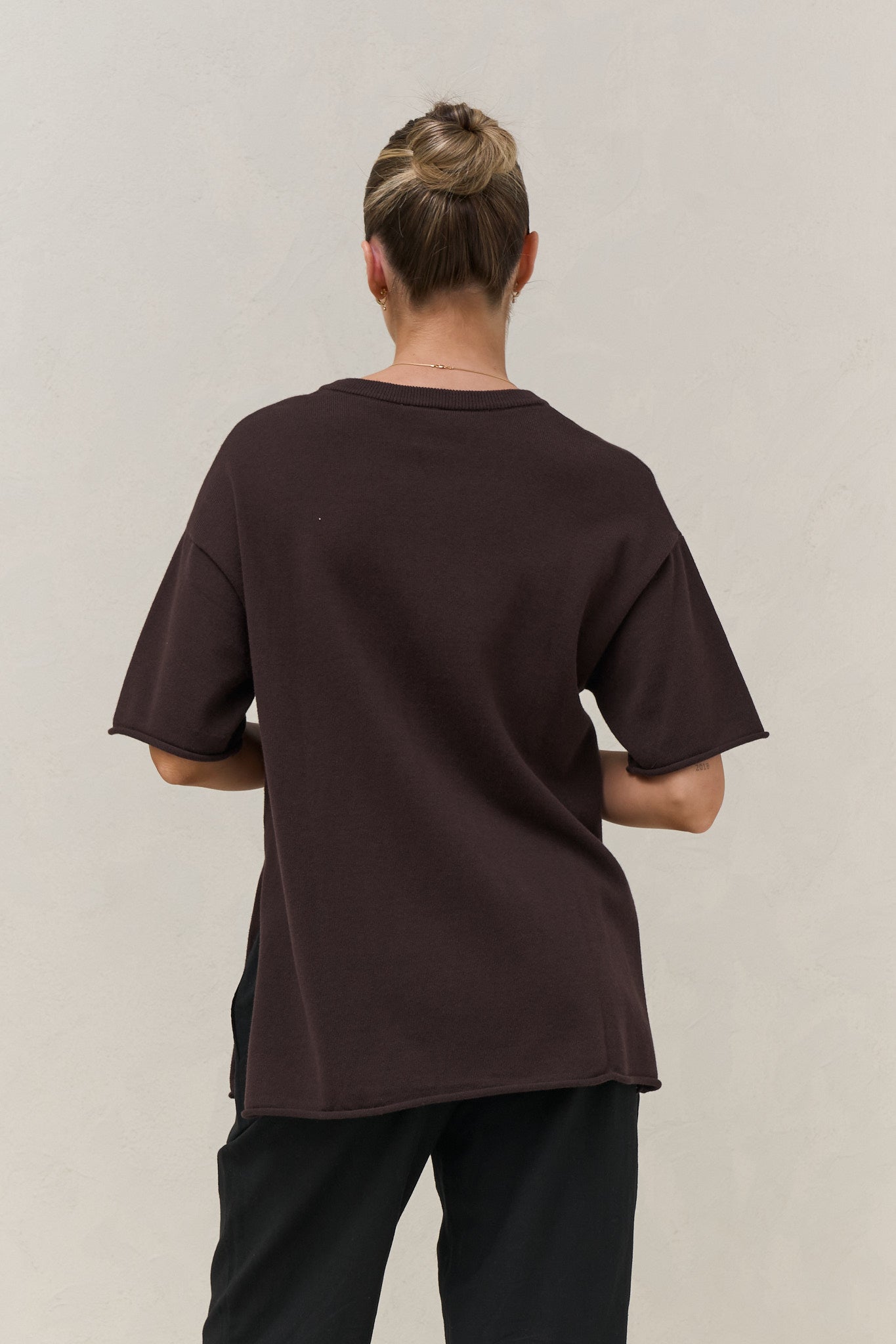 Cloud Nine Knit Tee - Chocolate