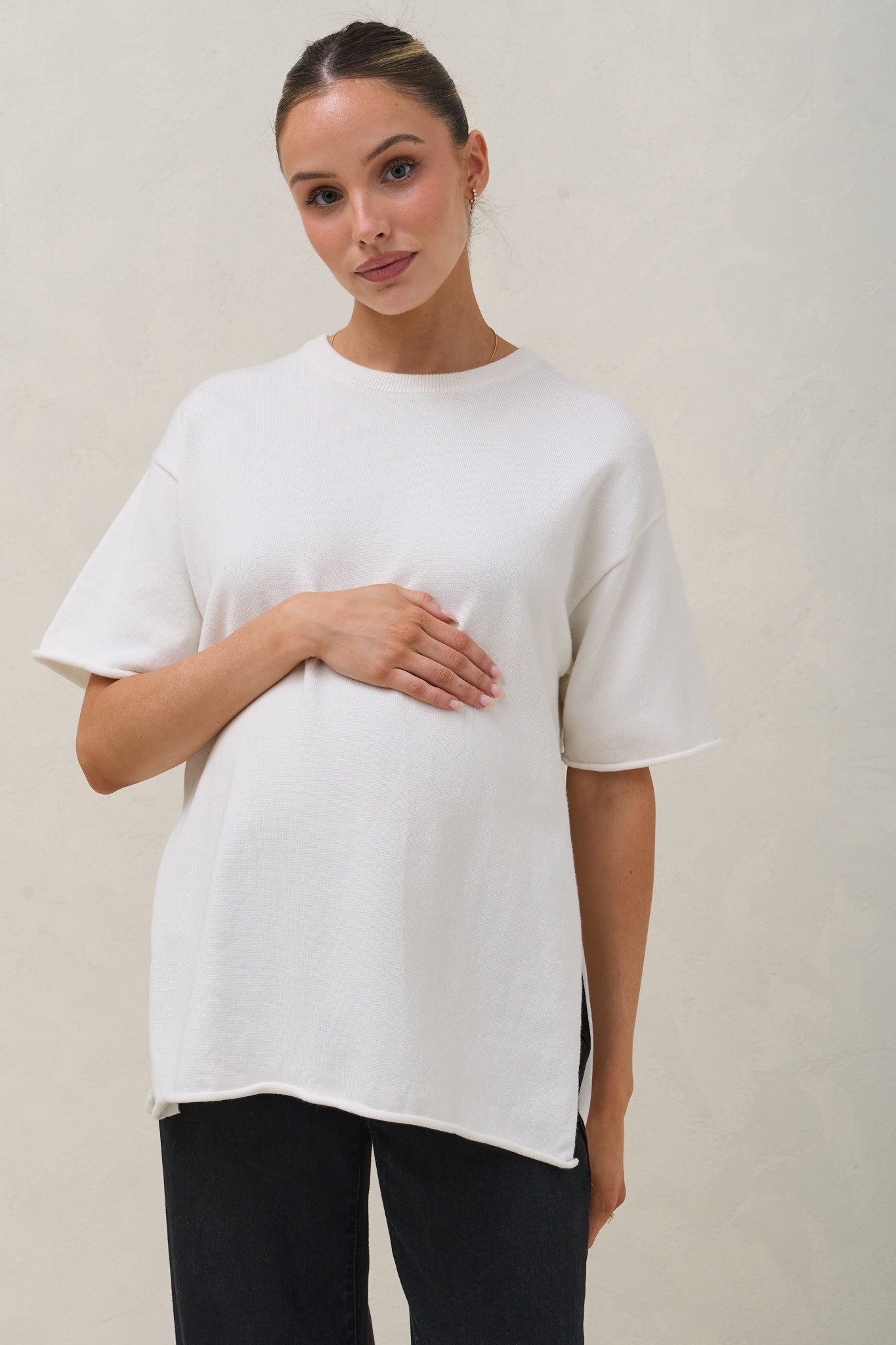 Cloud Nine Knit Tee - Ivory