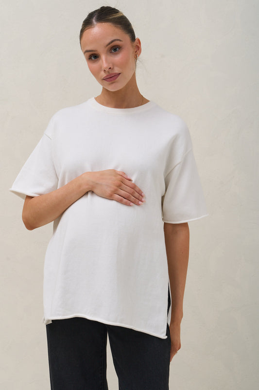 Cloud Nine Knit Tee - Ivory
