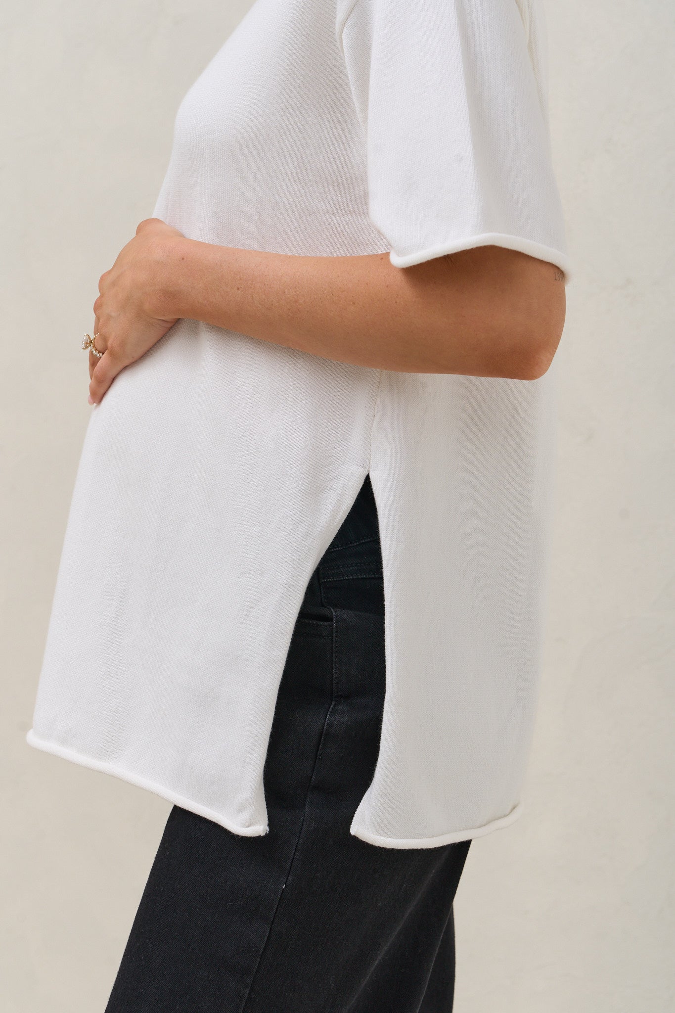 Cloud Nine Knit Tee - Ivory