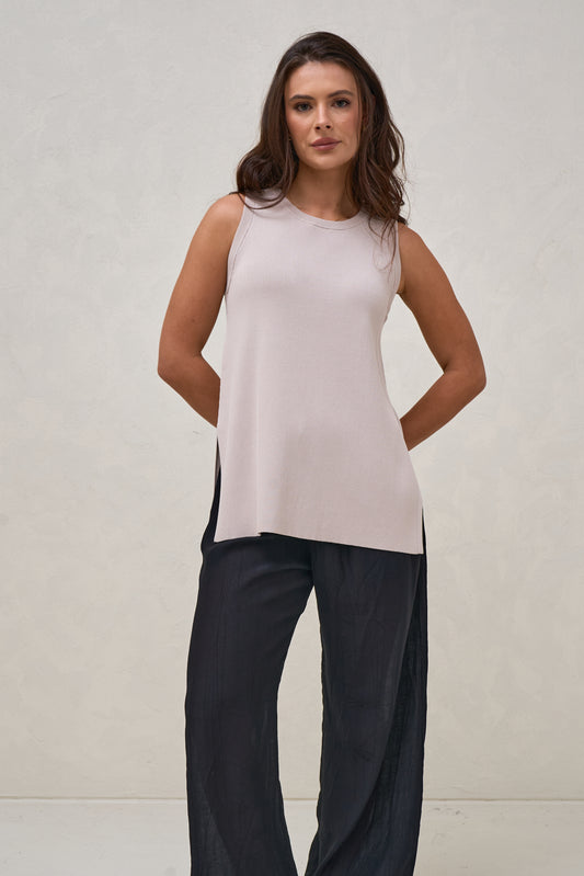 Up And Over Longline Tank - Bone