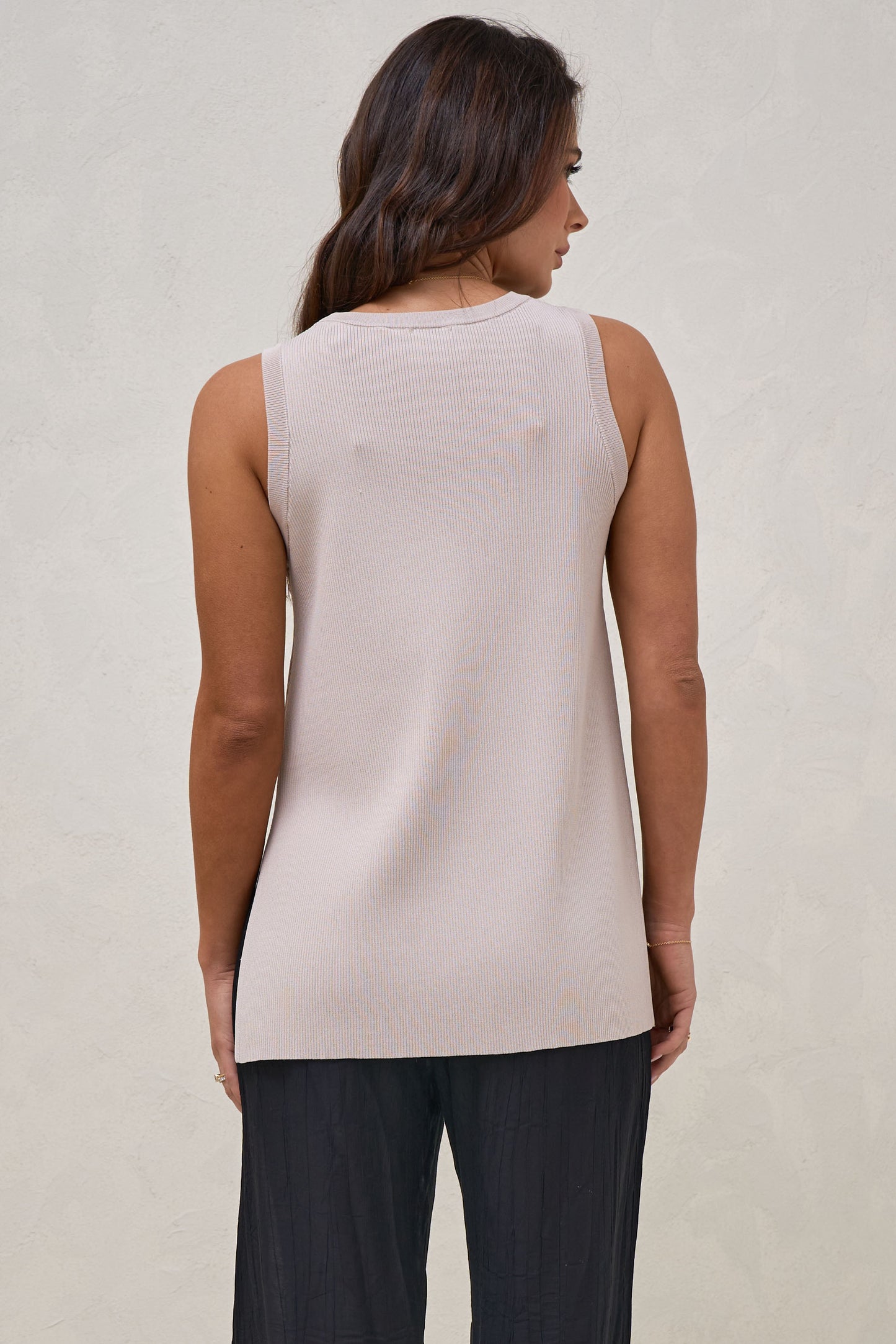 Up And Over Longline Tank - Bone