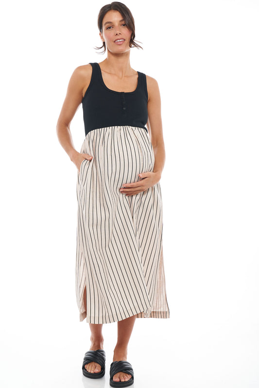 Maternity and Nursing Midi Dress -6