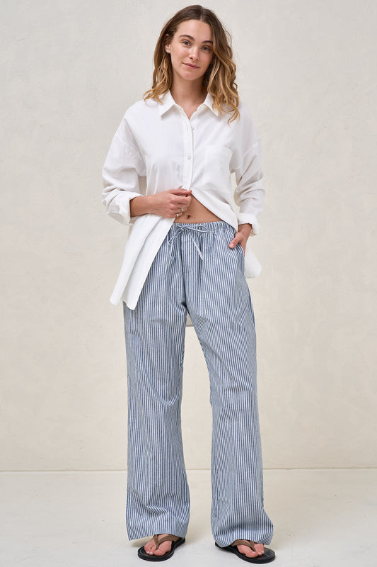 On The Line Pant - Navy Stripe*