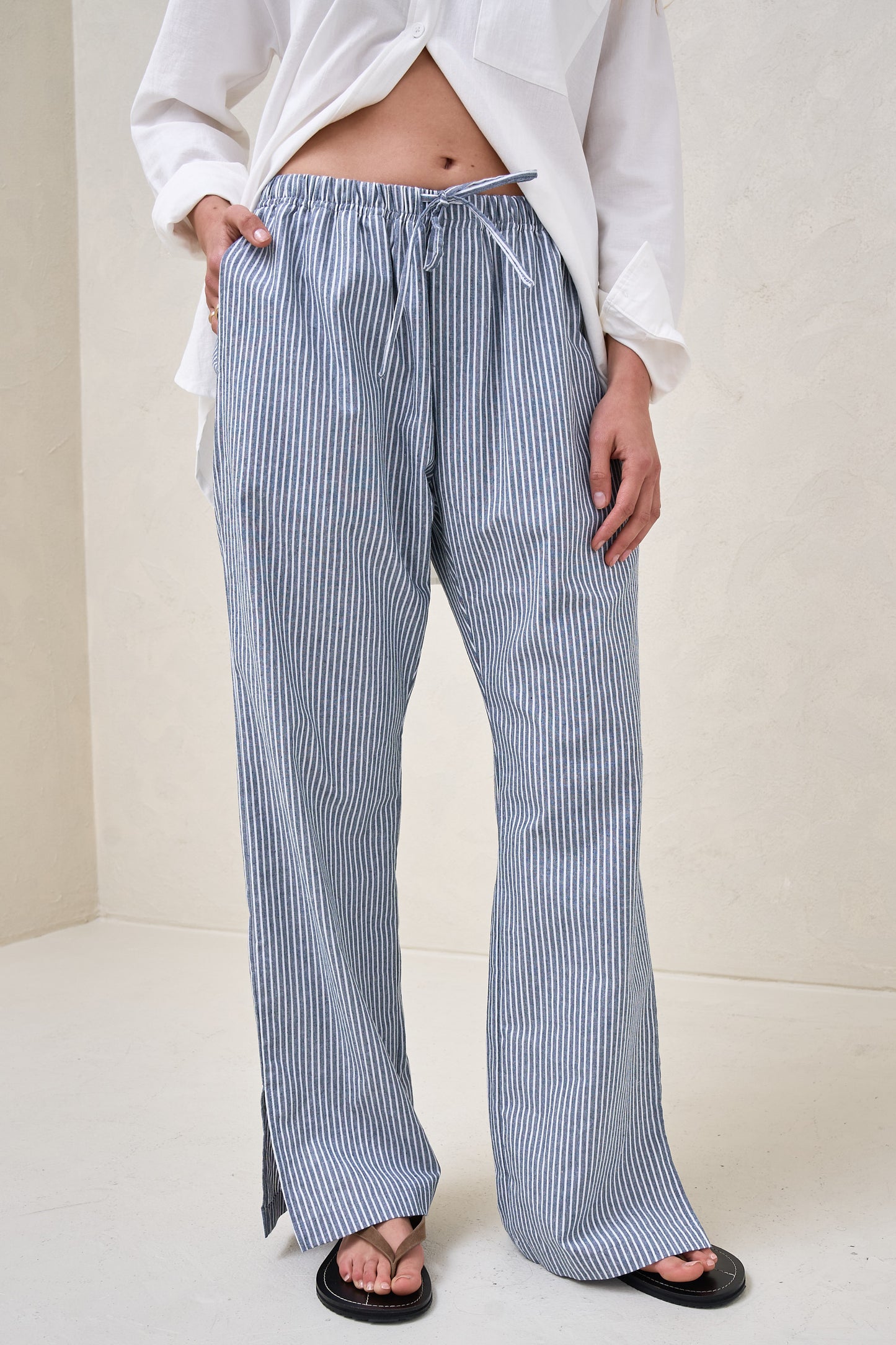 On The Line Pant - Navy Stripe*