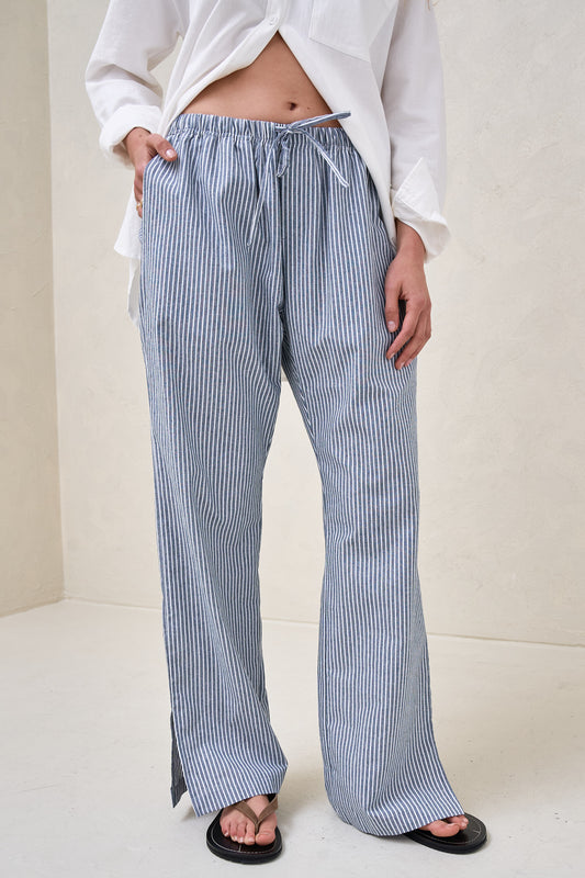 On The Line Pant - Navy Stripe*