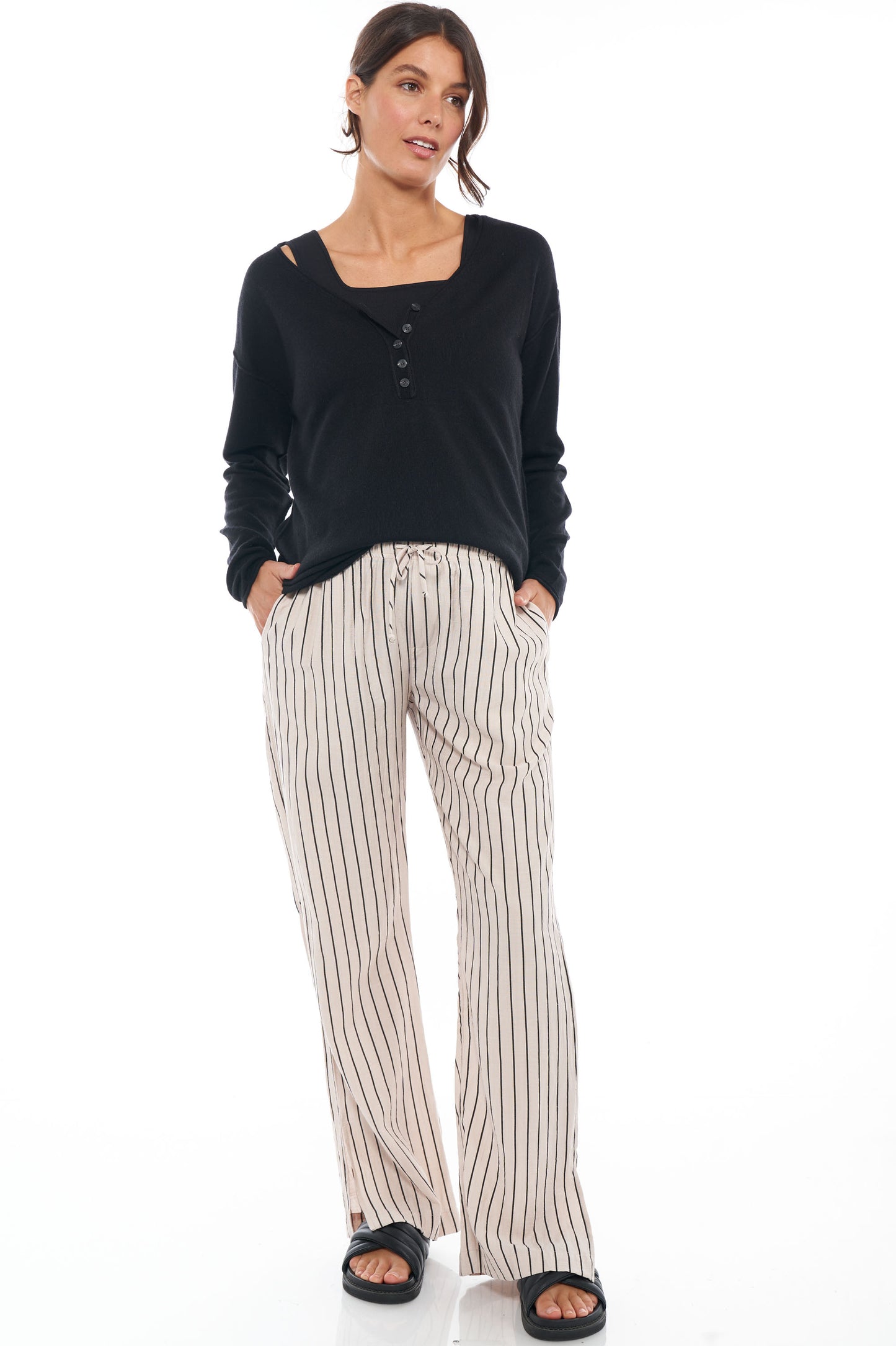 Stripe Maternity Pant -5