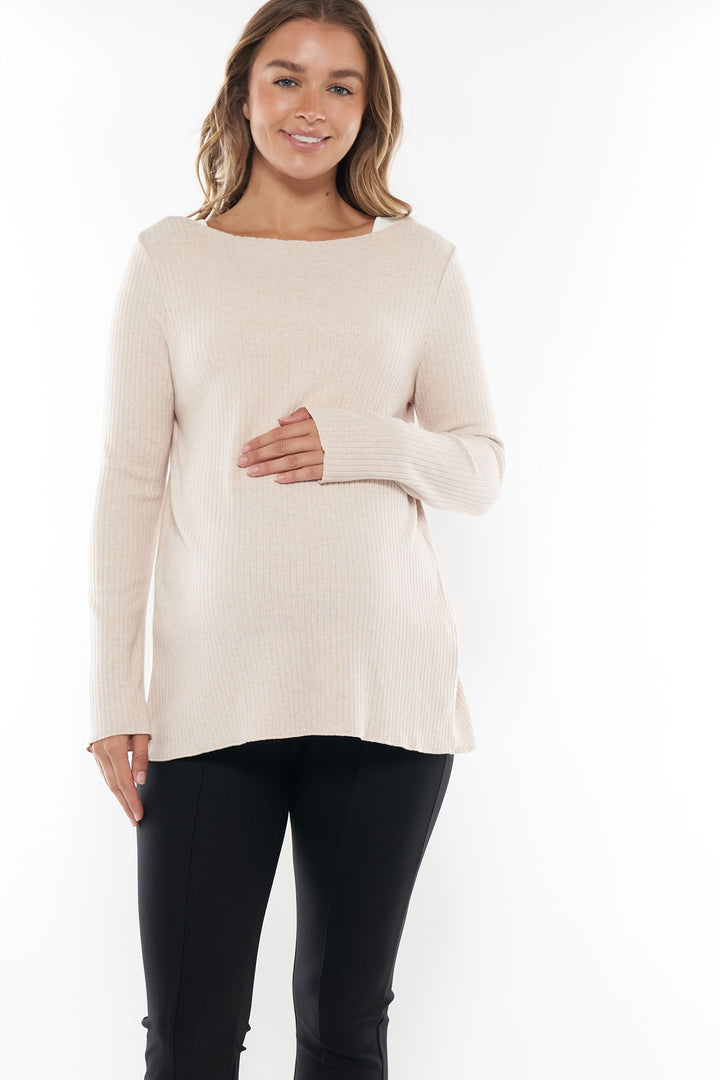 maternity long sleeve reversible top -1