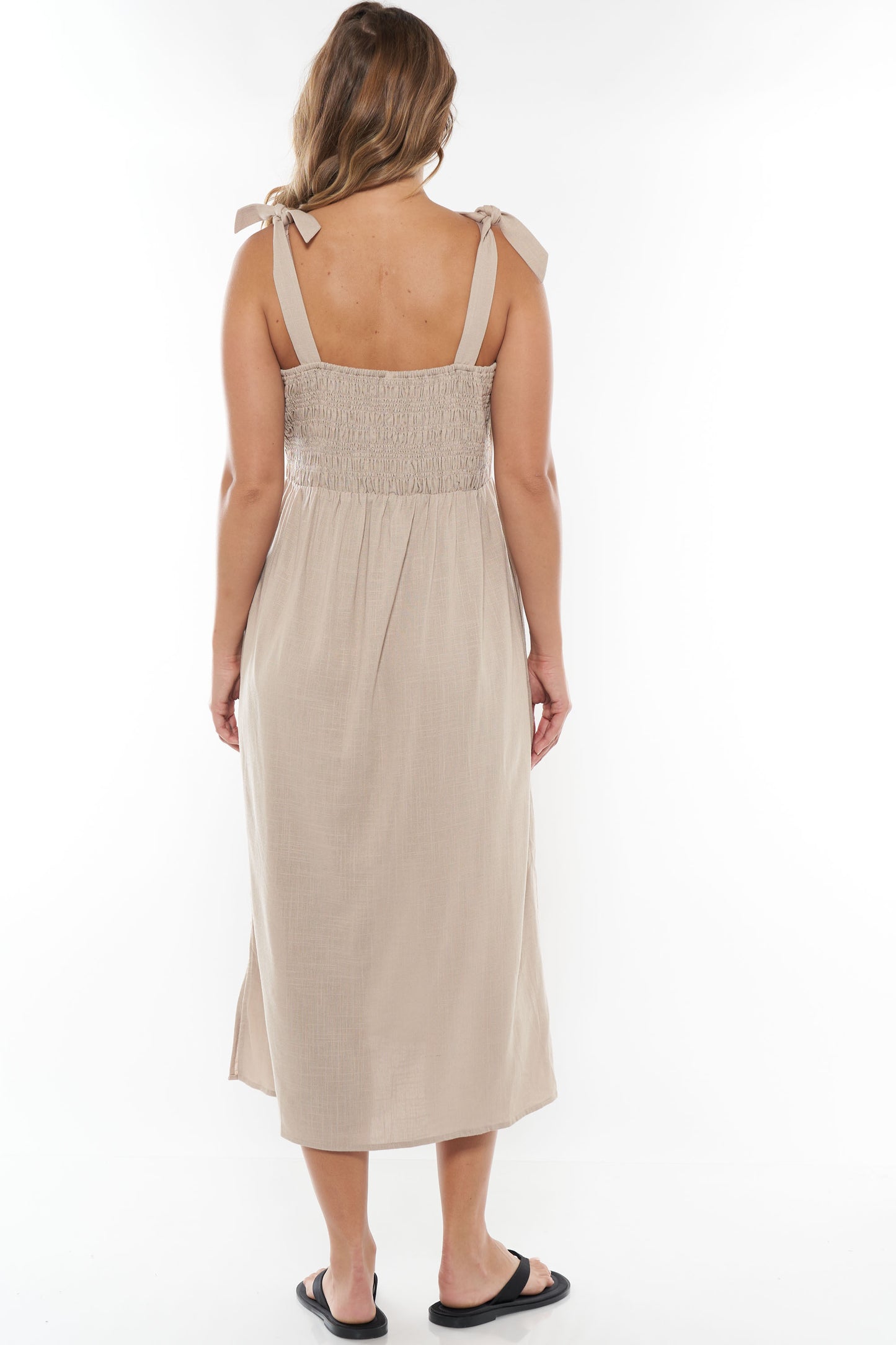 Breeze Along Midi Dress - Natural