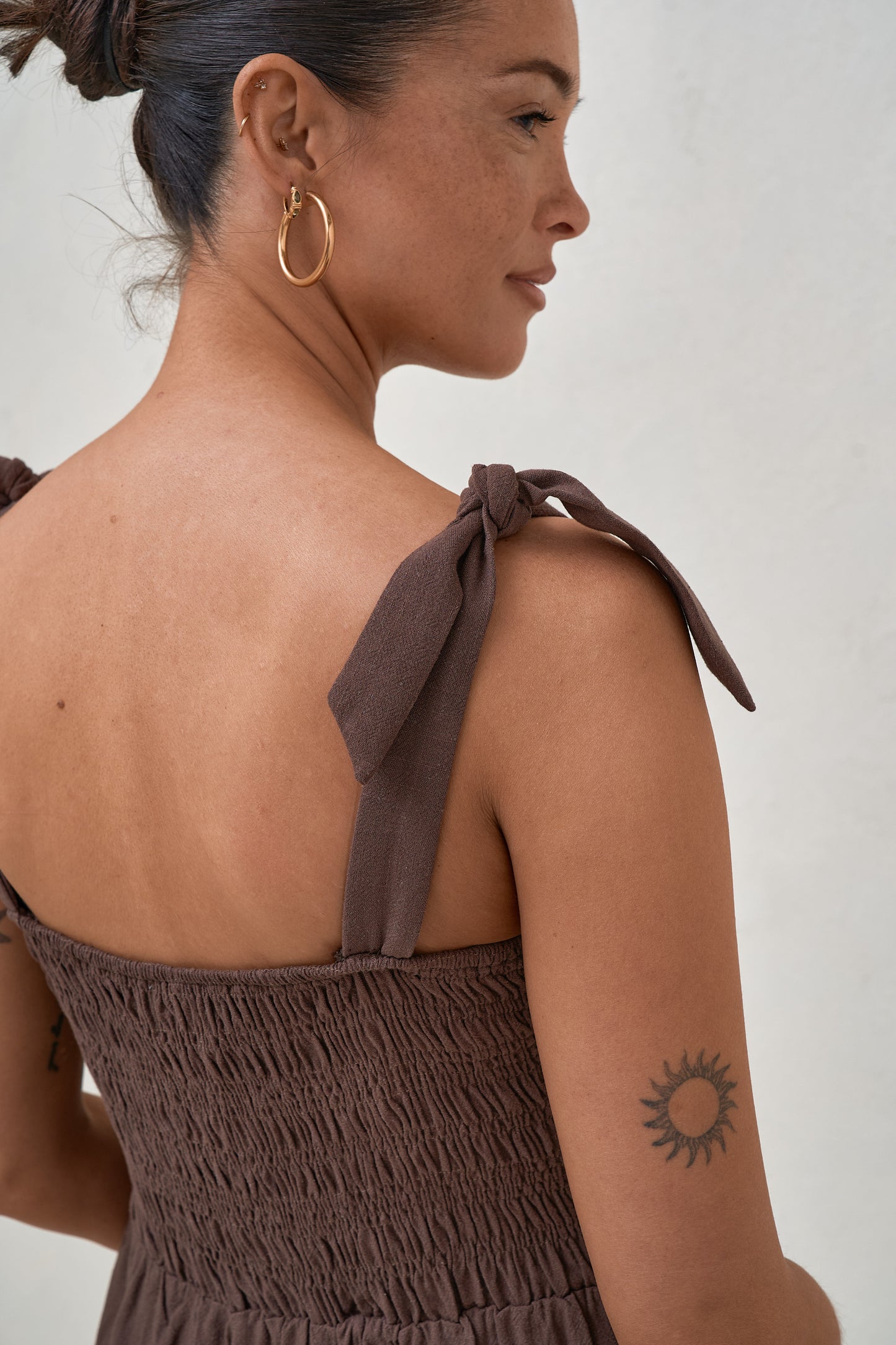 Breeze Along Mini Dress - Chocolate