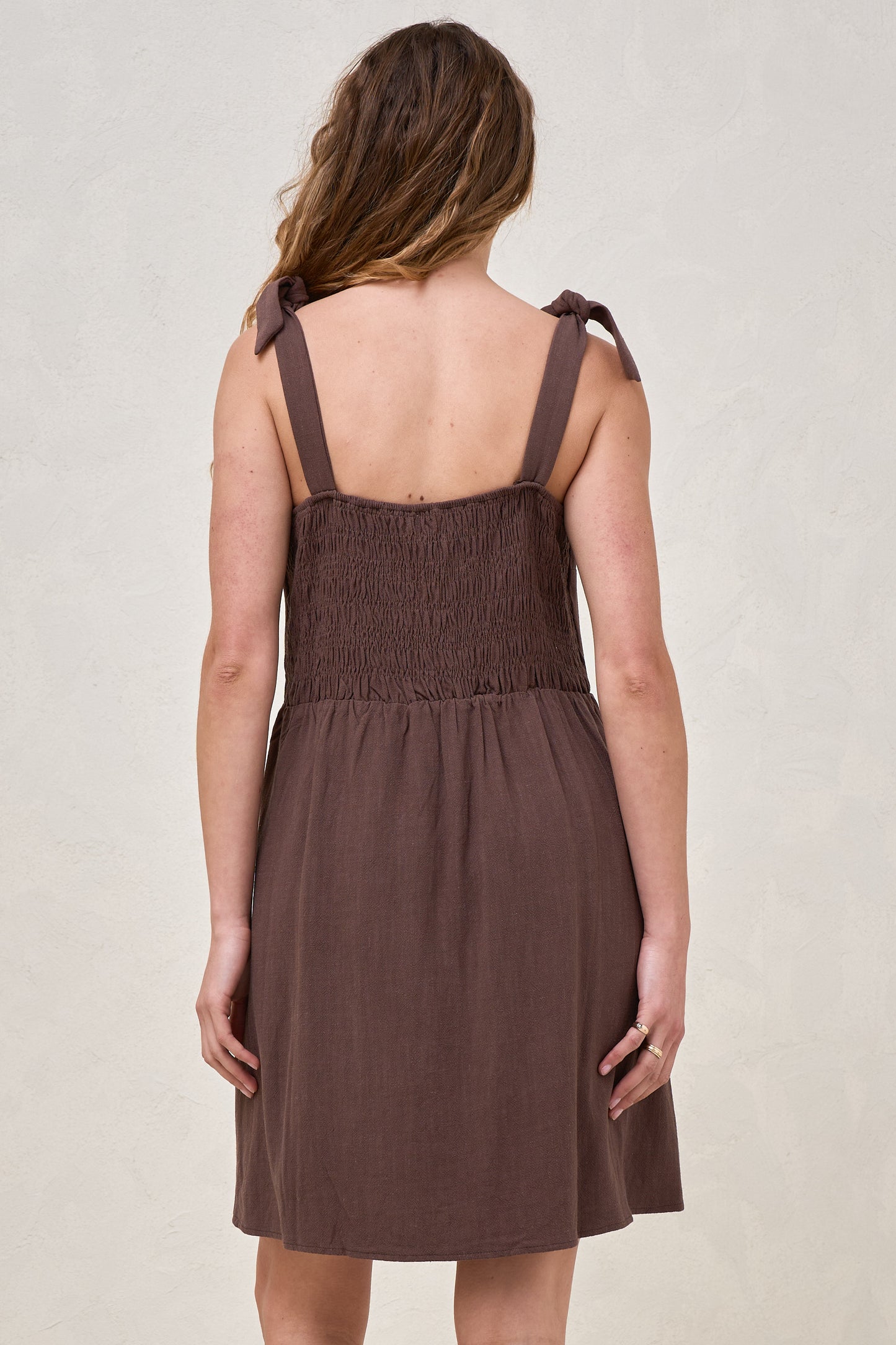 Breeze Along Mini Dress - Chocolate