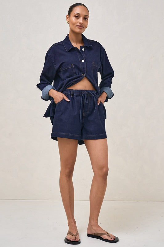 Frequent High Waist Short - Indigo
