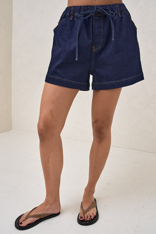 Frequent High Waist Short - Indigo