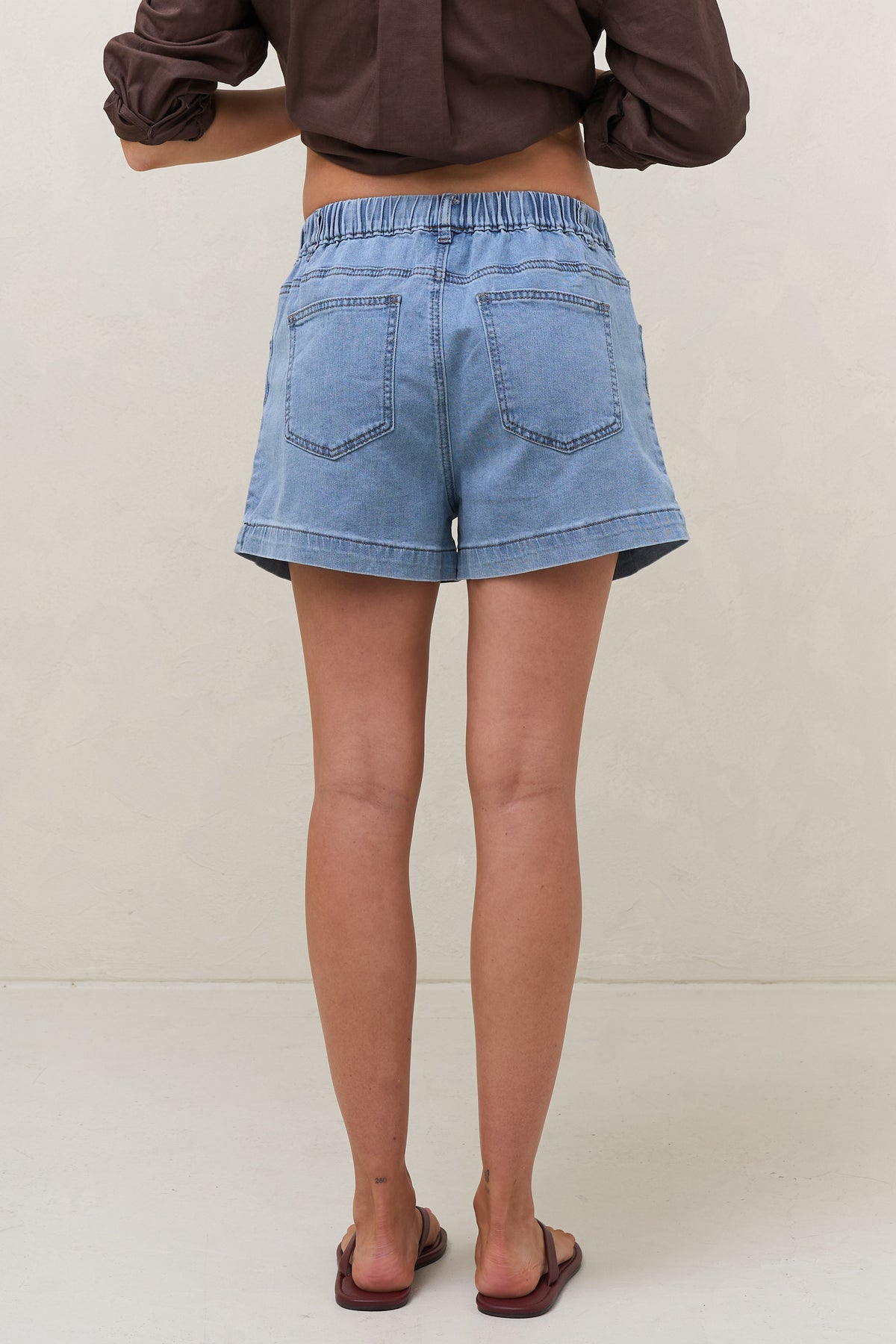 Frequent High Waist Short -Light Blue