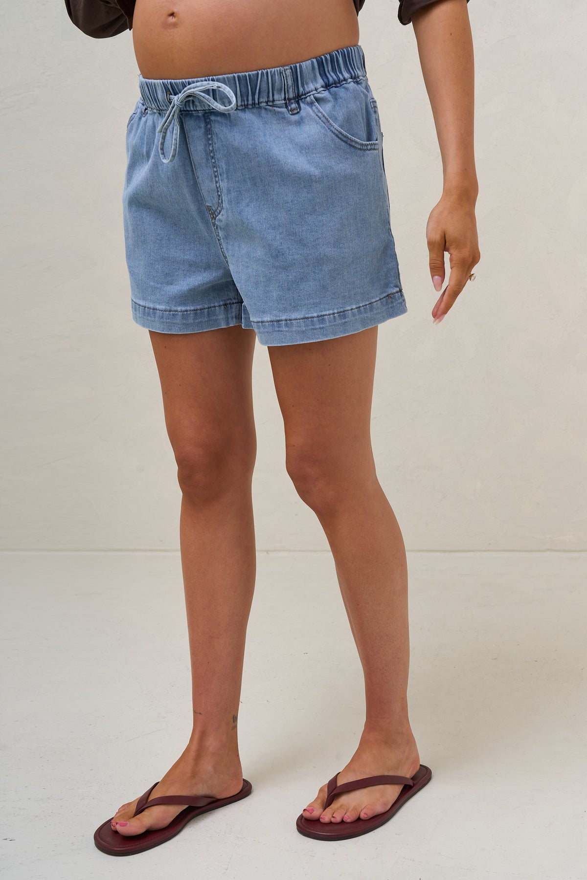 Frequent High Waist Short -Light Blue