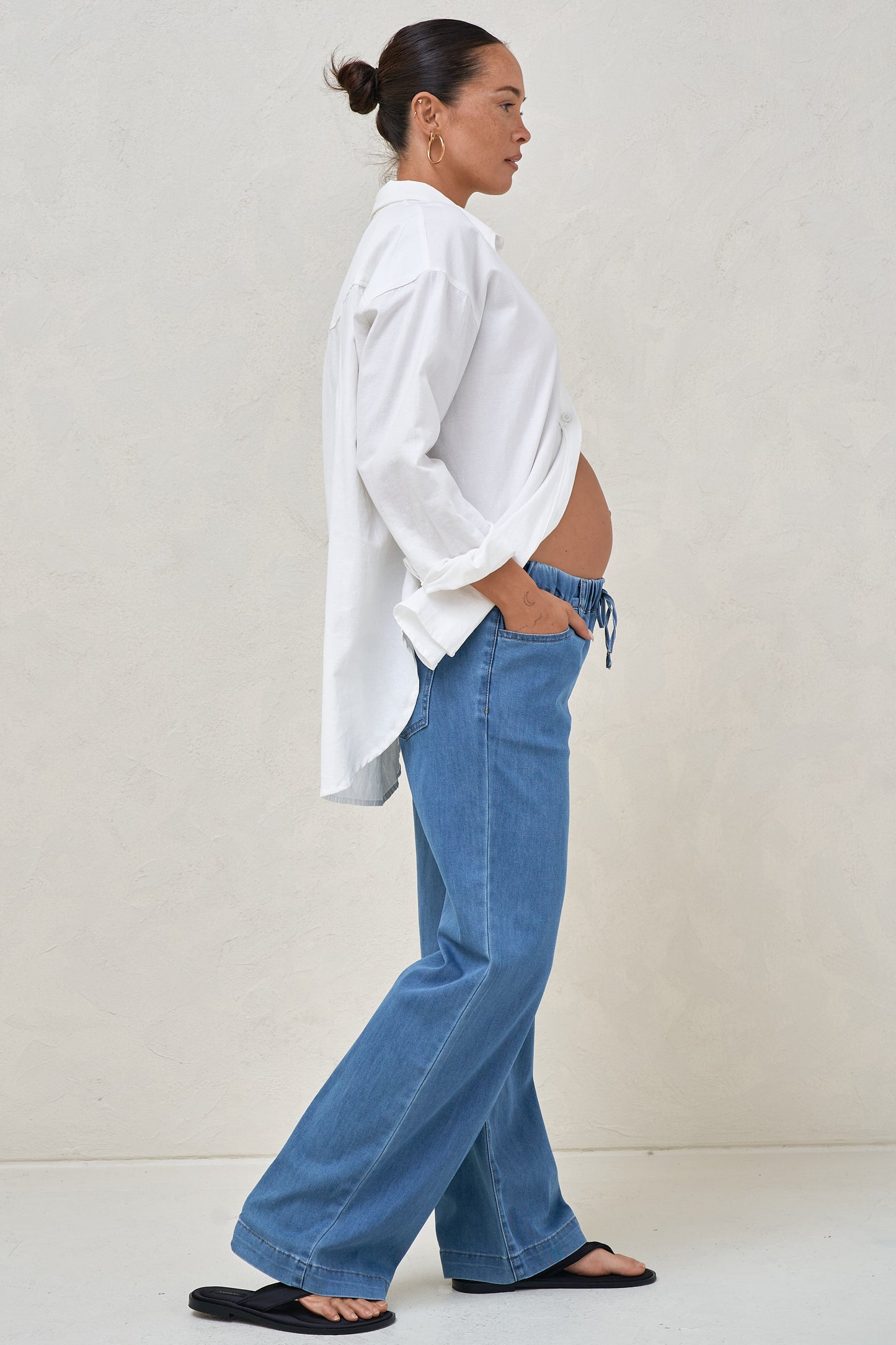 Frequent Wide Leg Jean -Blue