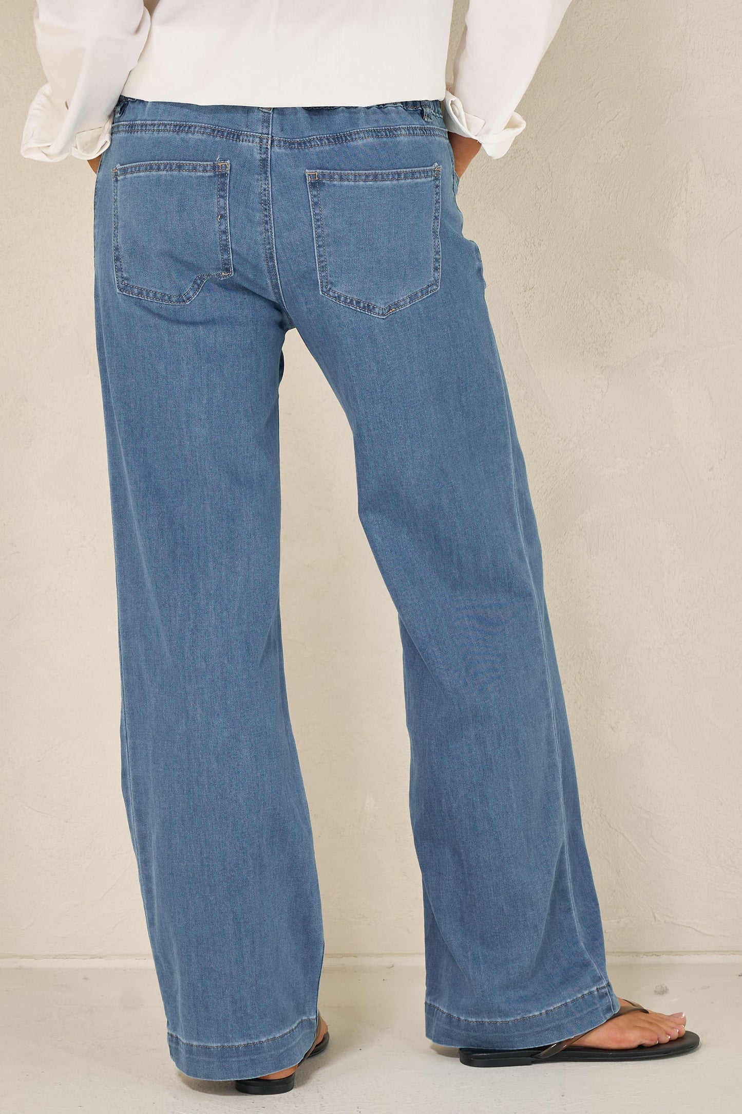 Frequent Wide Leg Jean -Blue Petite
