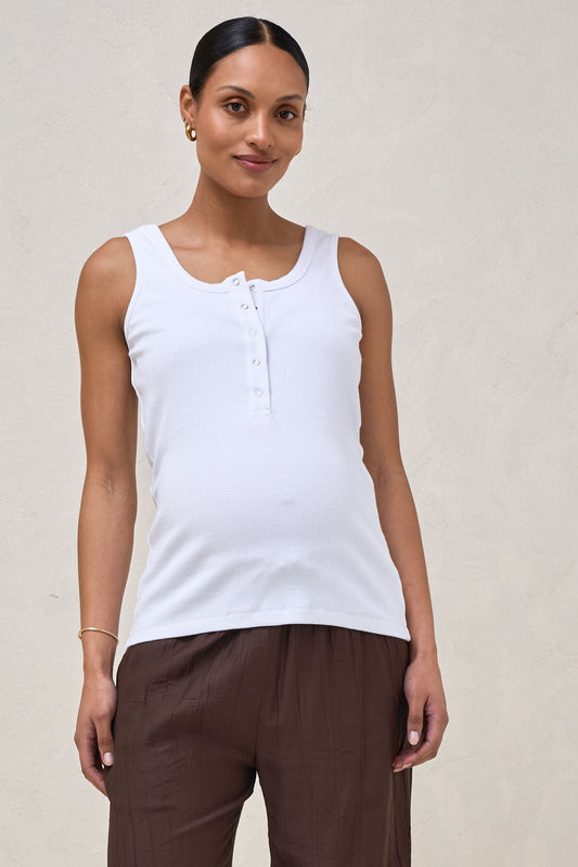 White Nursing Tank Top -1