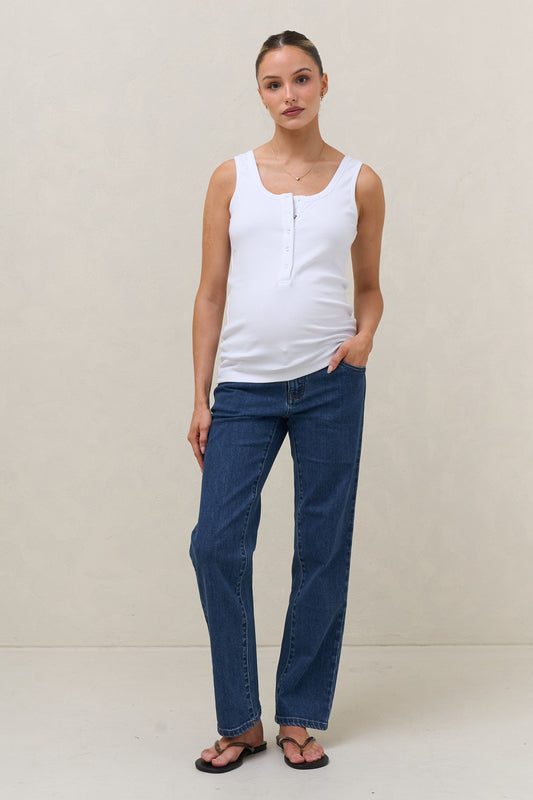 The Happening Nursing Tank - White