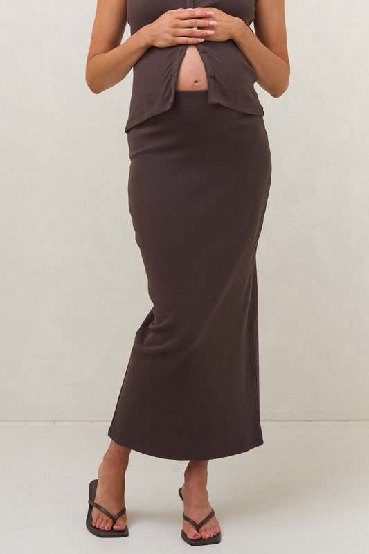 Storyline Midi Skirt - Chocolate