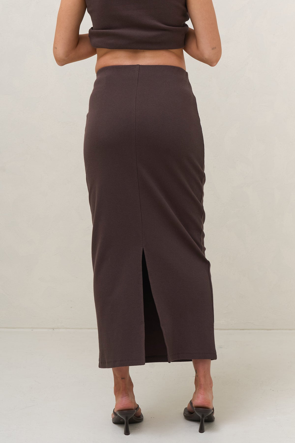 Storyline Midi Skirt - Chocolate