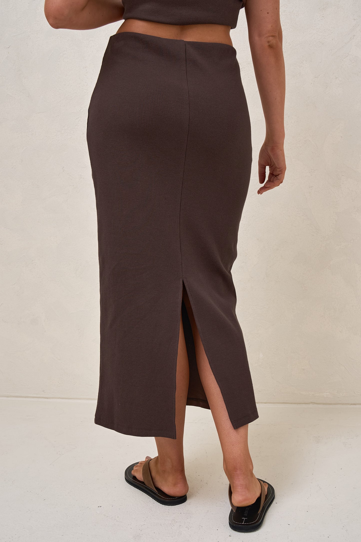 Storyline Midi Skirt - Chocolate