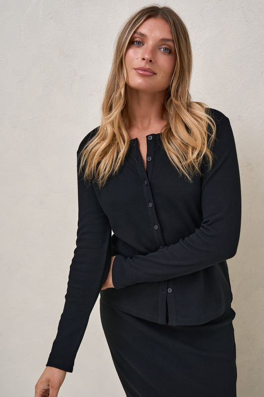Storyline Long Sleeve Top - Black