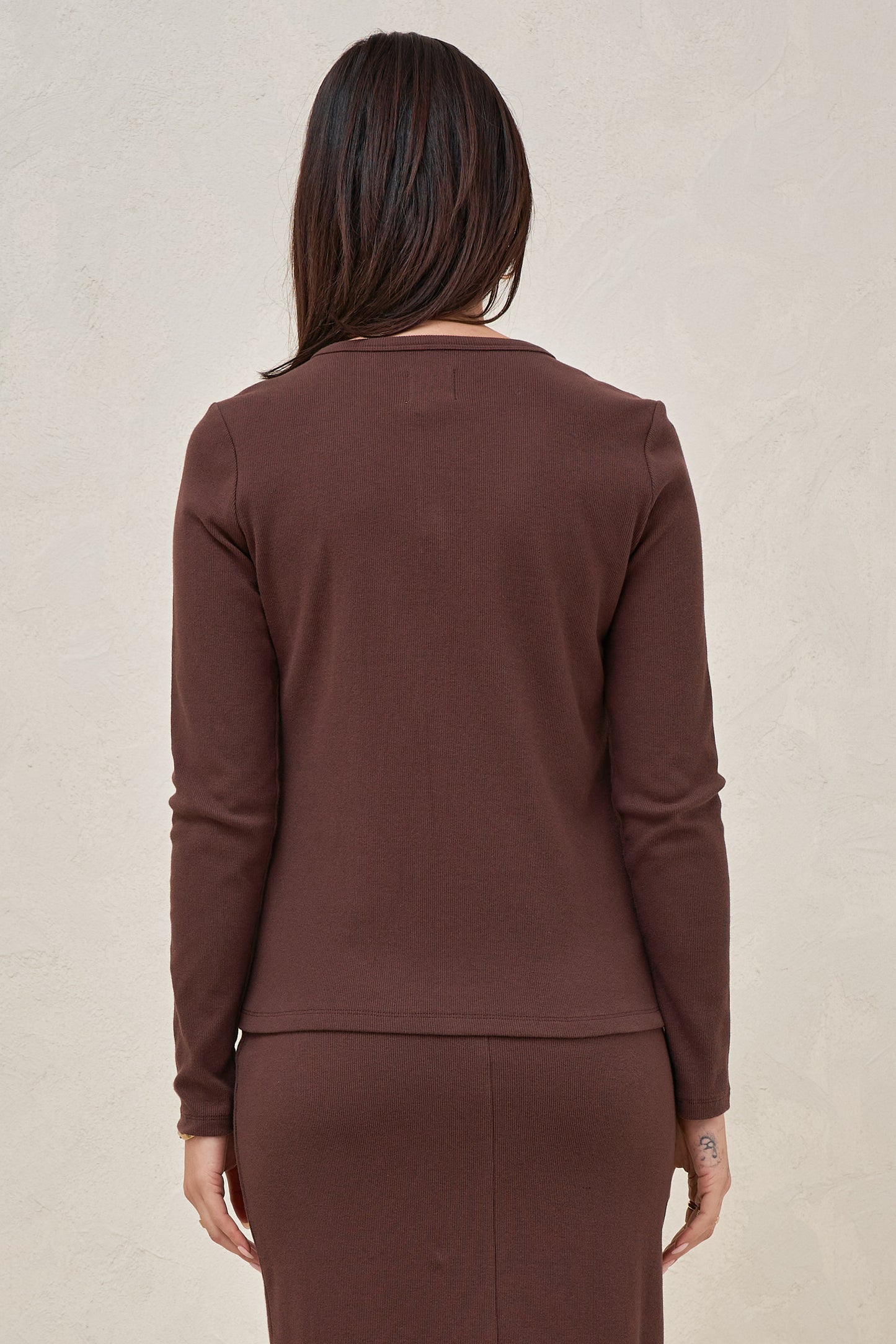 Storyline Long Sleeve Top - Chocolate