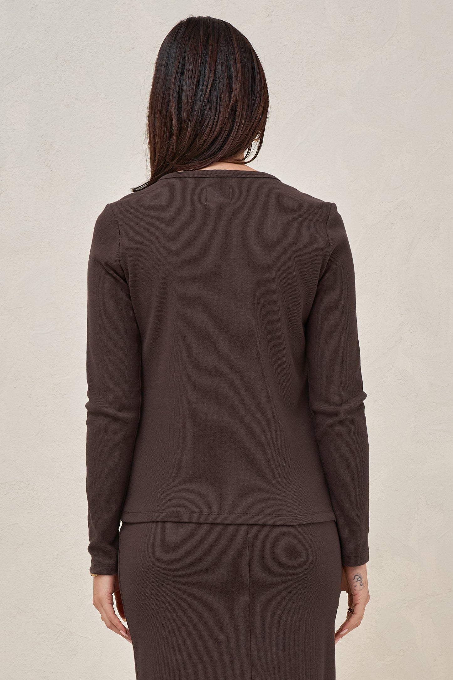 Storyline Long Sleeve Top - Chocolate
