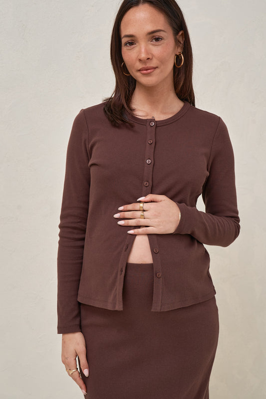 Storyline Long Sleeve Top - Chocolate
