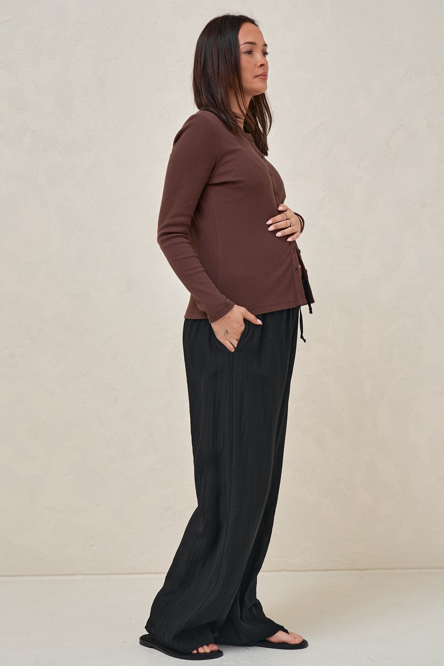 Storyline Long Sleeve Top - Chocolate