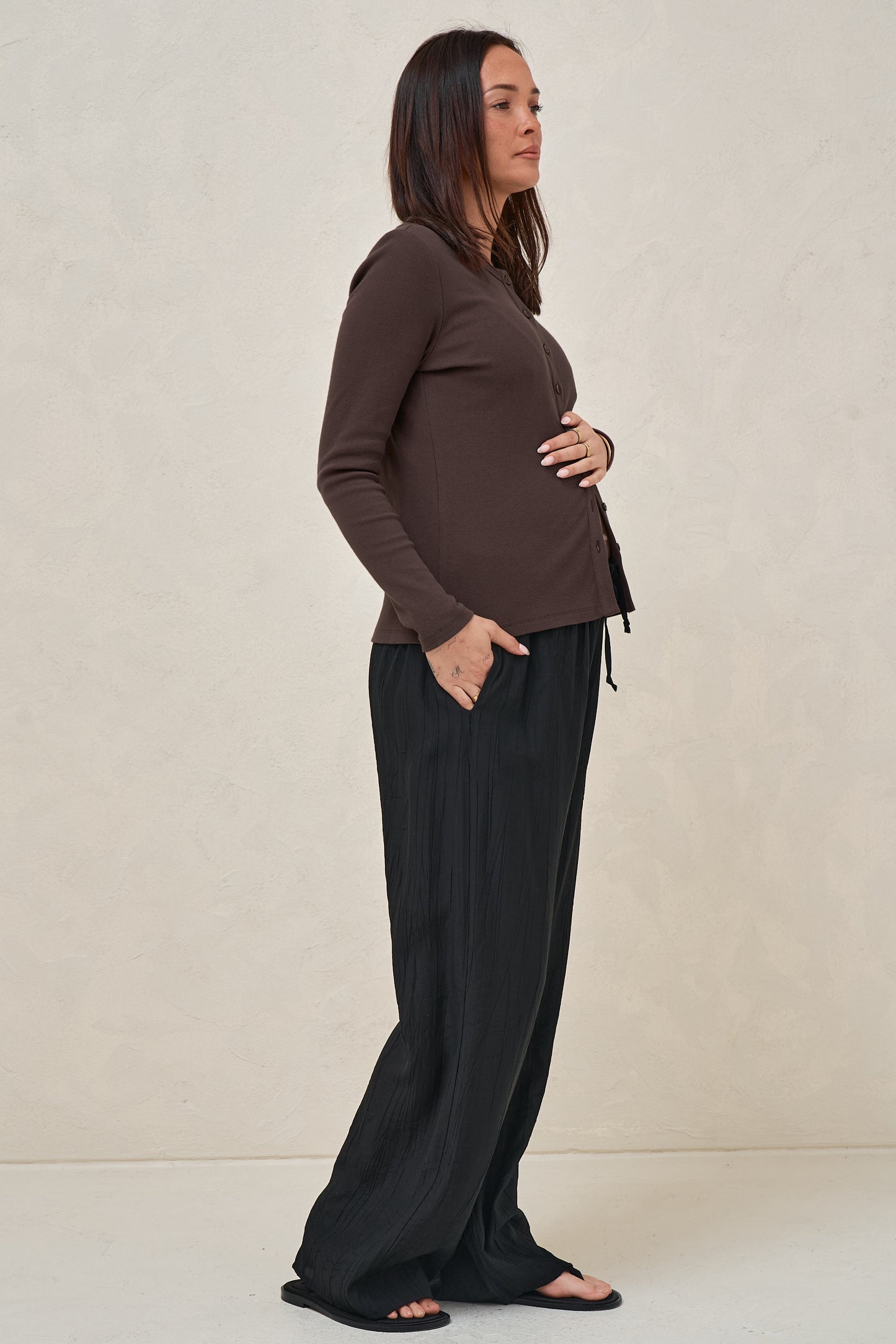 Storyline Long Sleeve Top - Chocolate