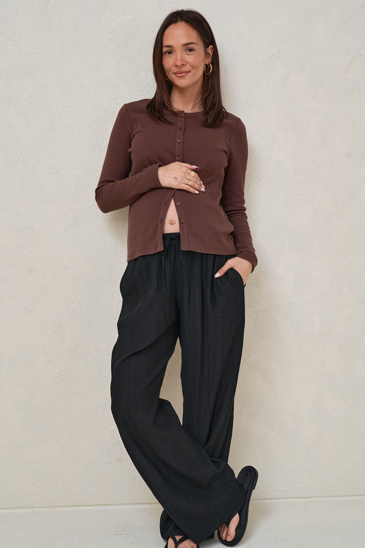 Storyline Long Sleeve Top - Chocolate