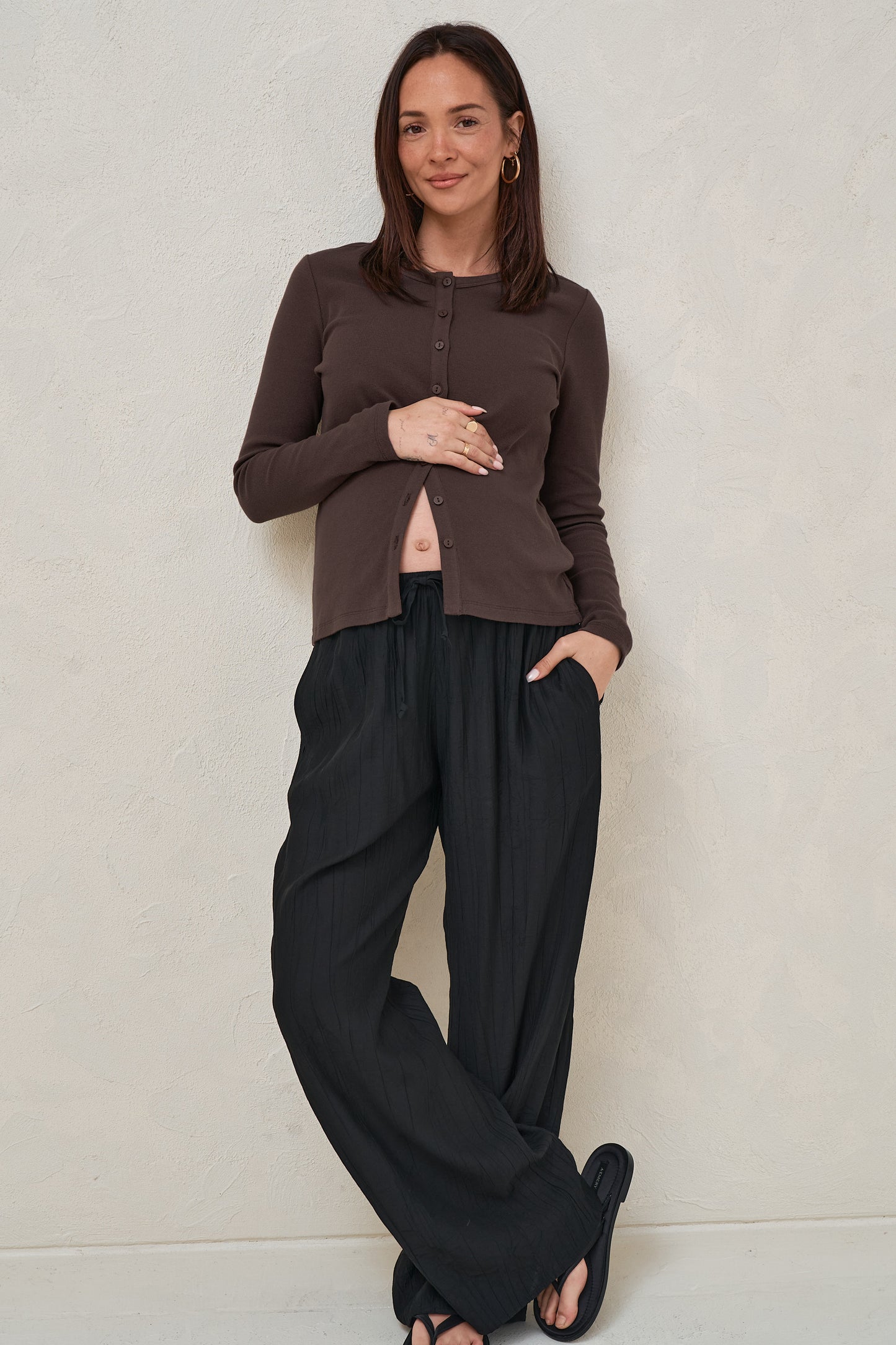 Storyline Long Sleeve Top - Chocolate