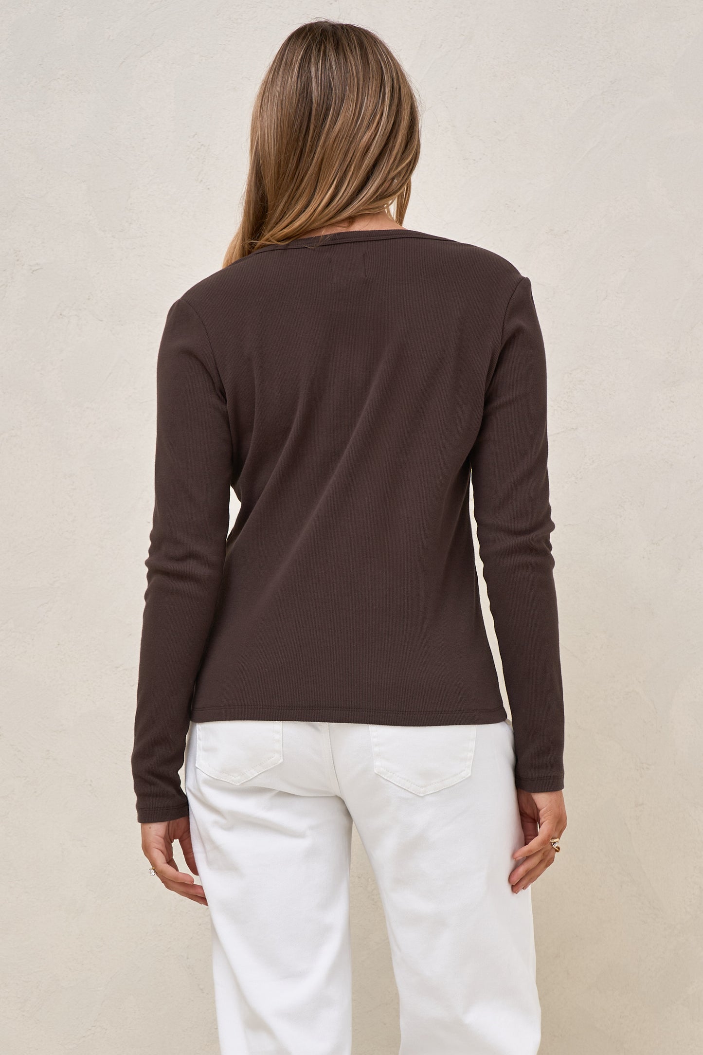 Storyline Long Sleeve Top - Chocolate