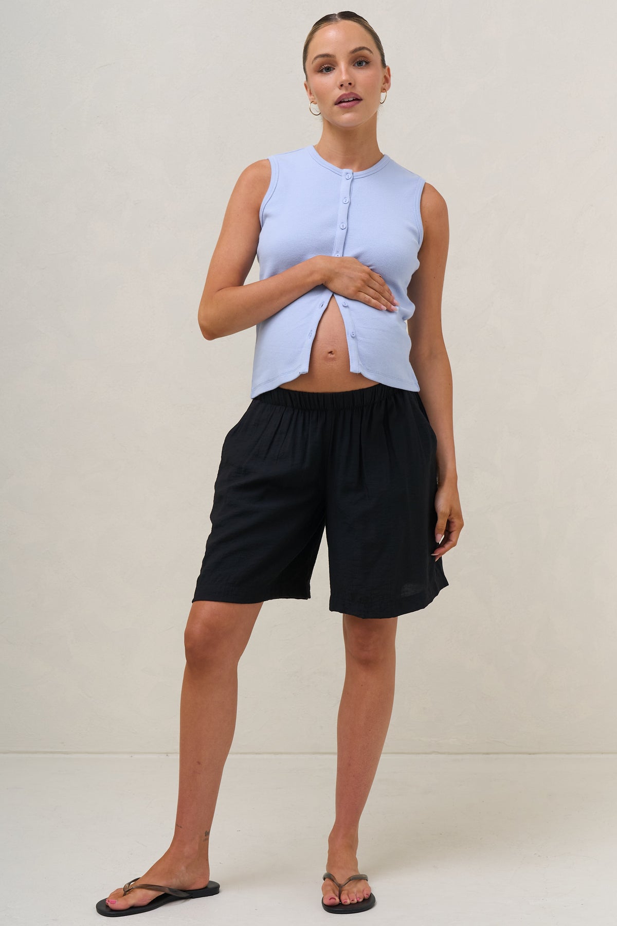 Storyline Button Tank - Cornflower