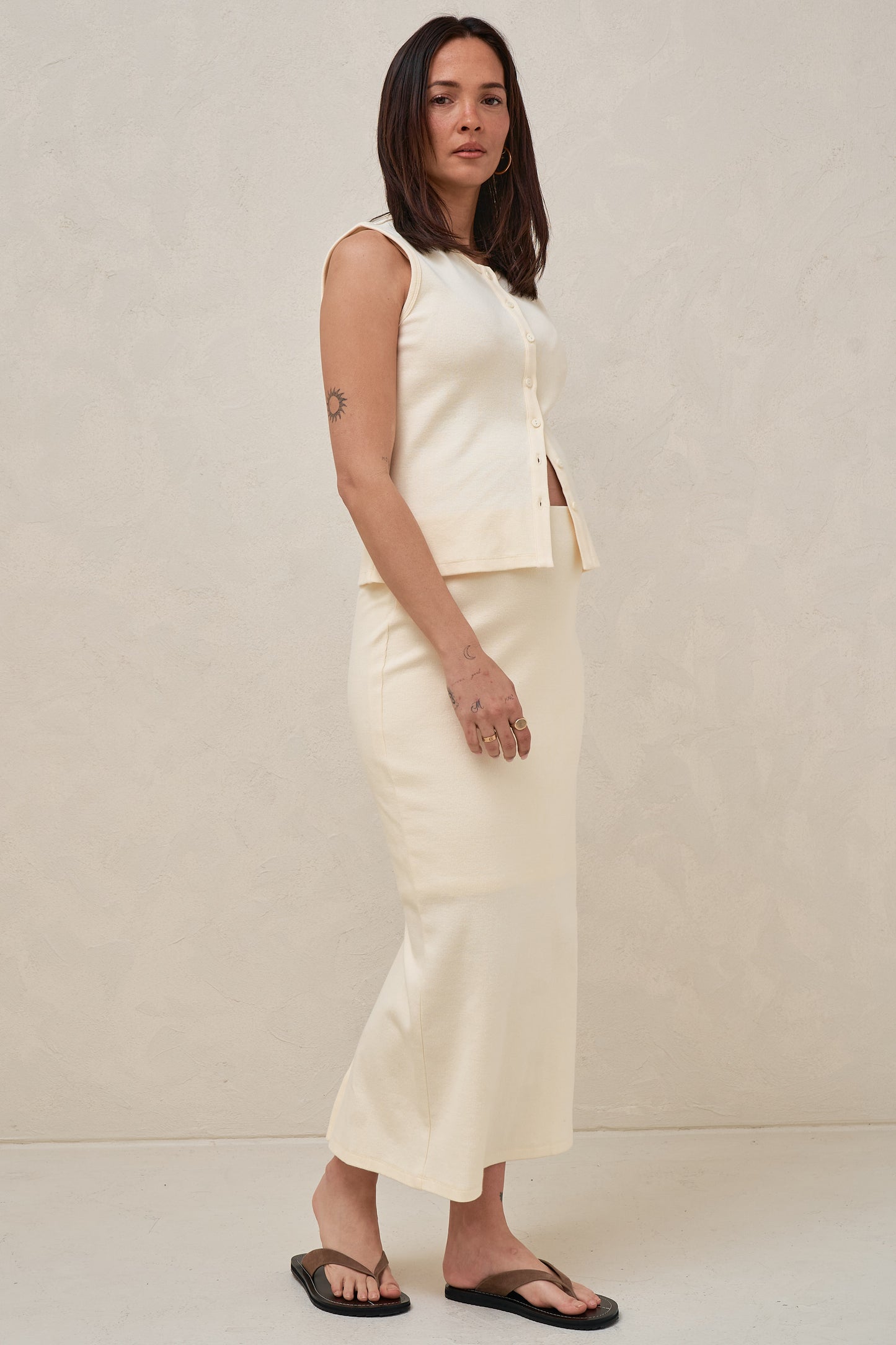 Storyline Button Tank - Butter