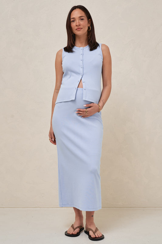 Storyline Button Tank - Cornflower