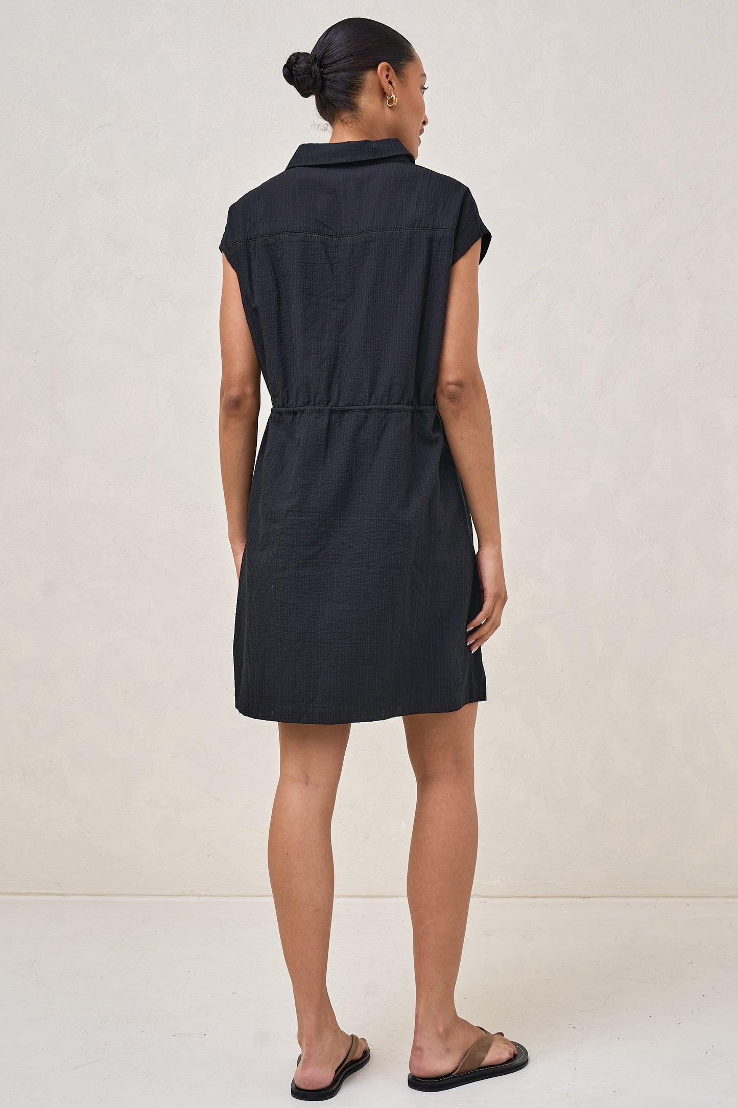 Coastline Shirt Dress - Black