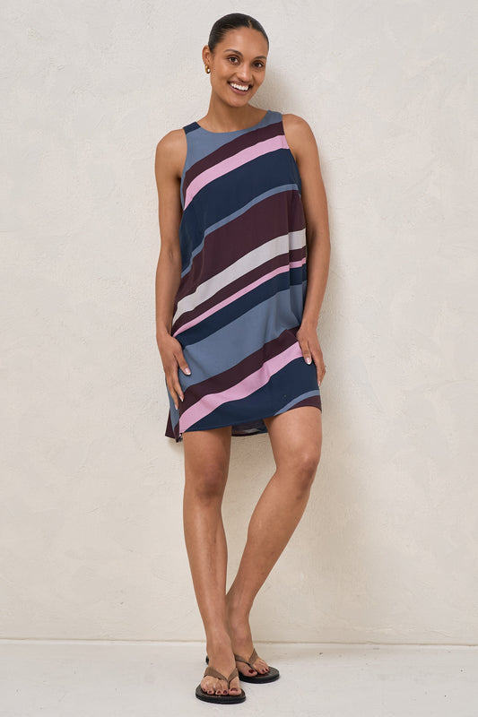 Side Note Angled Stripe Dress