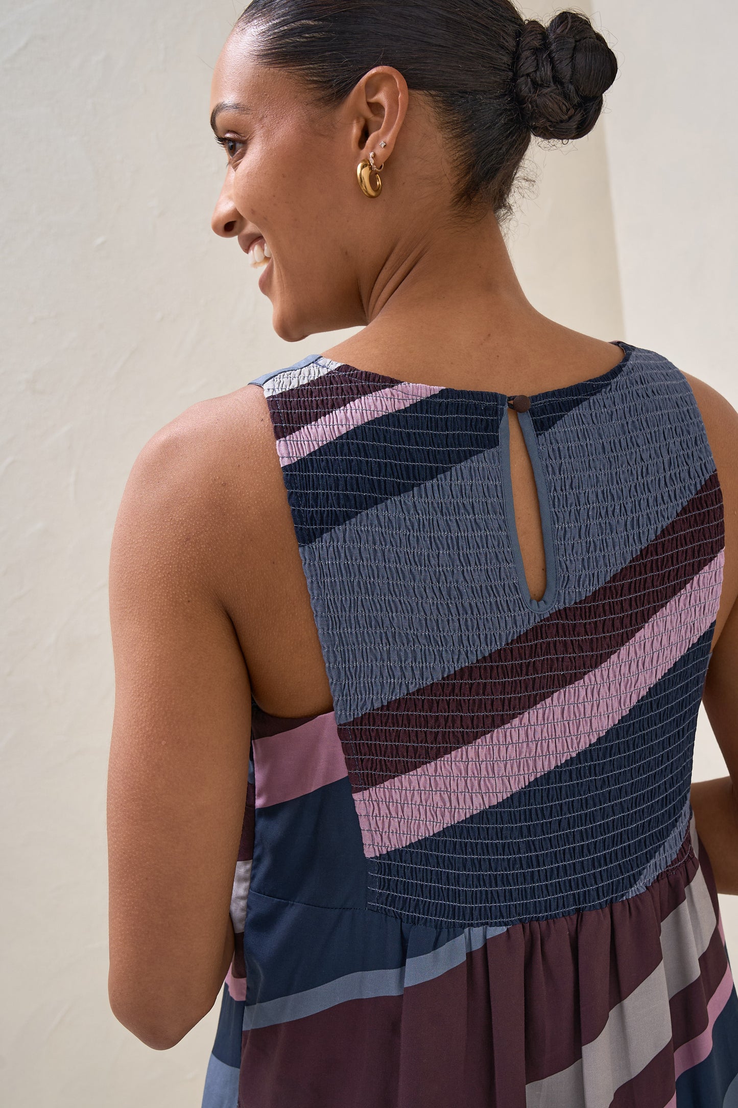 Side Note Angled Stripe Dress