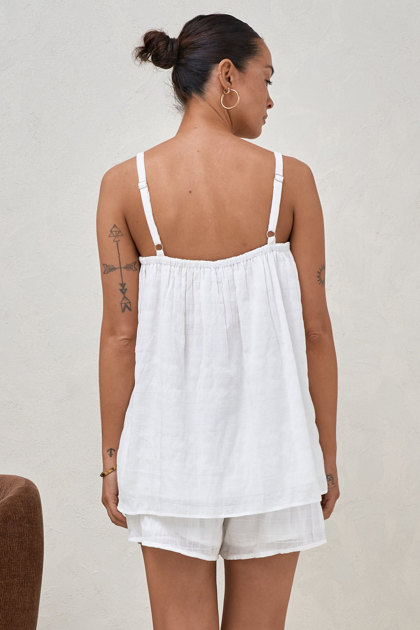 On A Whim Woven Tank -White