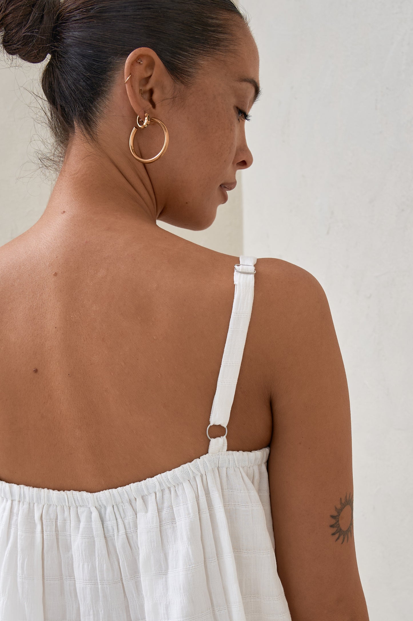 On A Whim Woven Tank -White