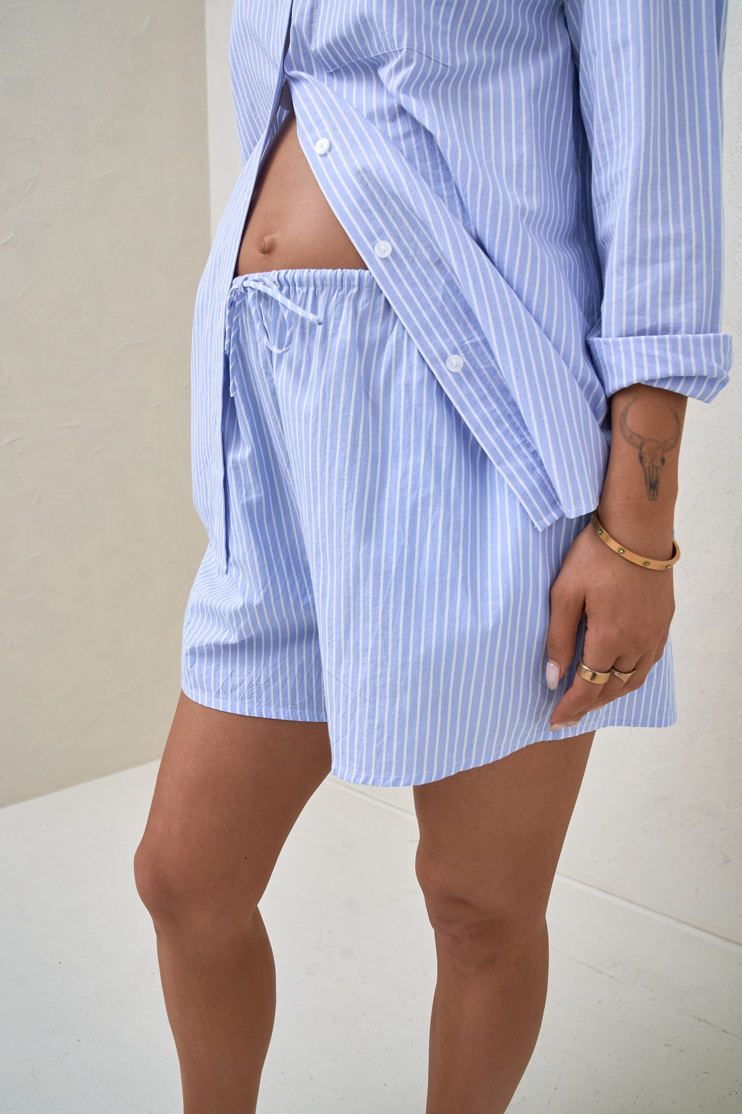 Plot Twist Woven Short - Blue/White Stripe