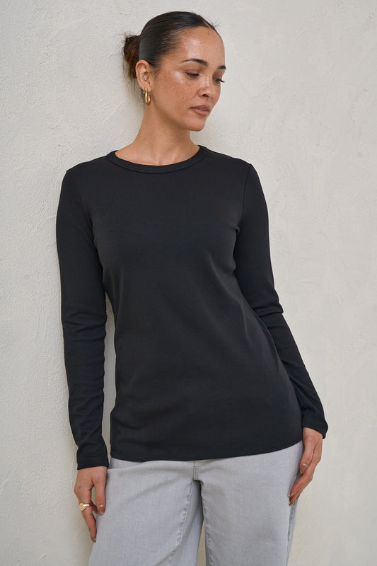 Elemental Long Sleeve Top - Black