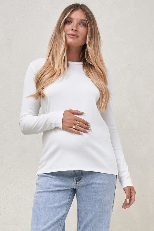 Elemental Long Sleeve Top - White